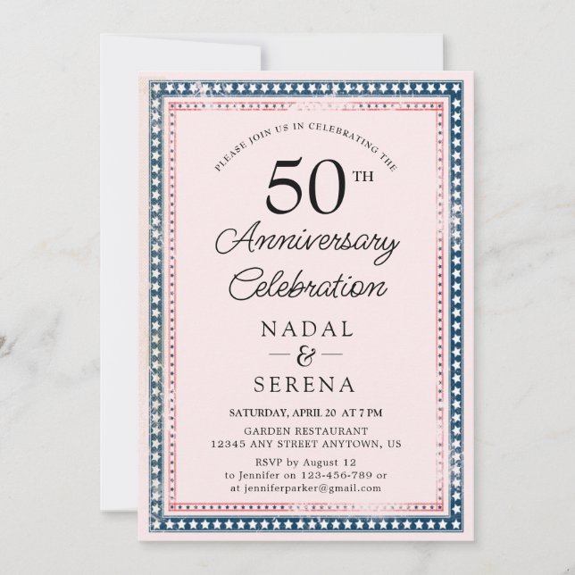 50th Wedding Anniversary Invitation (Front)