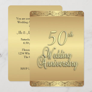 50th Wedding Anniversary Invitation