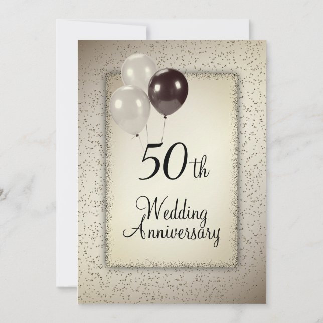 50th Wedding Anniversary  Invitation (Back)