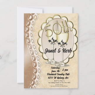 50th Wedding anniversary invitation announcement