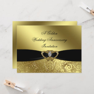 50th Wedding Anniversary Invitation Card