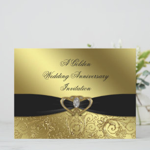 50th Wedding Anniversary Invitation Card