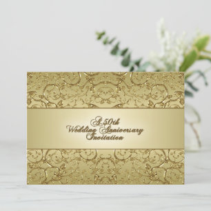 50th Wedding Anniversary Invitation Card