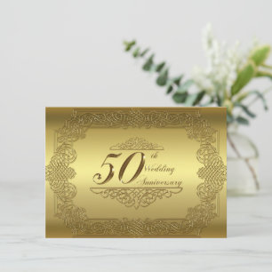 50th Wedding Anniversary Invitation Card