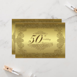 50th Wedding Anniversary Invitation Card