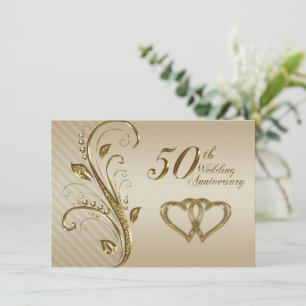 50th Wedding Anniversary Invitation Card