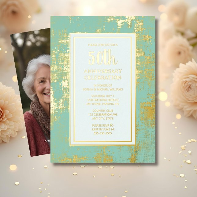 50th Wedding Anniversary Invitation Golden (Creator Uploaded)