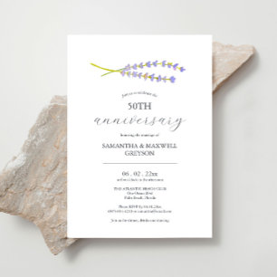50th Wedding Anniversary Invitations Lavender