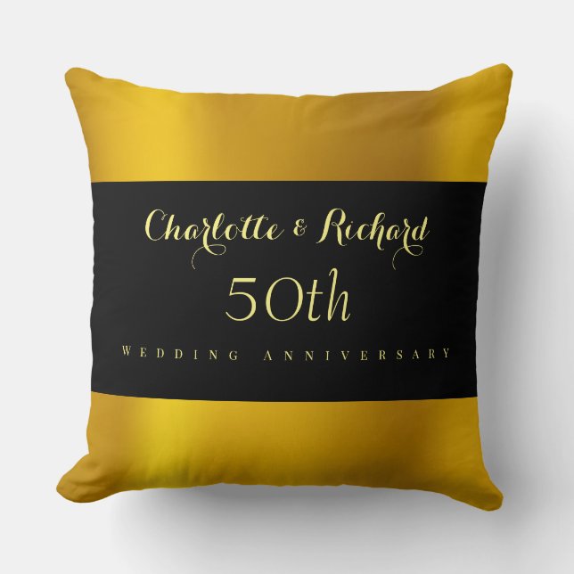 50th Wedding Anniversary Keepsake  Cushion (Front)