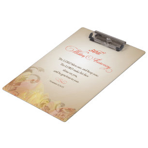 50th Wedding Anniversary, Lord Bless & Keep Clipboard