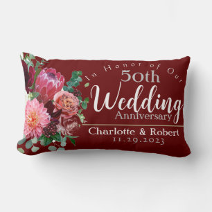 50th Wedding Anniversary Lumbar Cushion