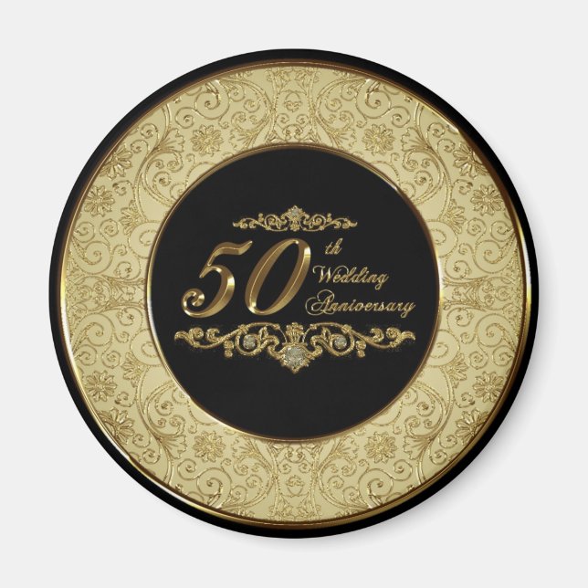 50th Wedding Anniversary Magnet (Front)