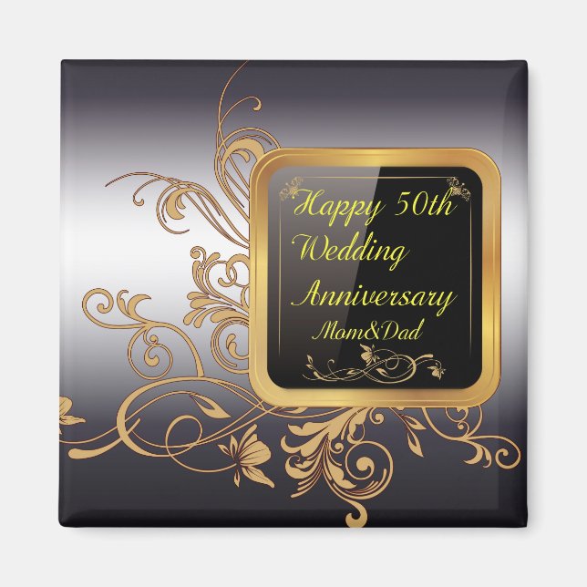 50th Wedding Anniversary Magnet (Front)