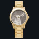 50th Wedding Anniversary Modern Elegant Photo  Watch<br><div class="desc">Modern,  elegant,  photo,  parents,  husband,  wife,  50th Wedding anniversary watch.</div>