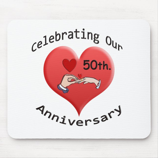 50th. Wedding Anniversary Mouse Pad (Front)