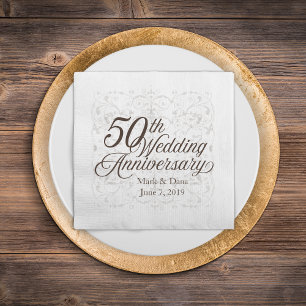 50th Wedding Anniversary Napkin