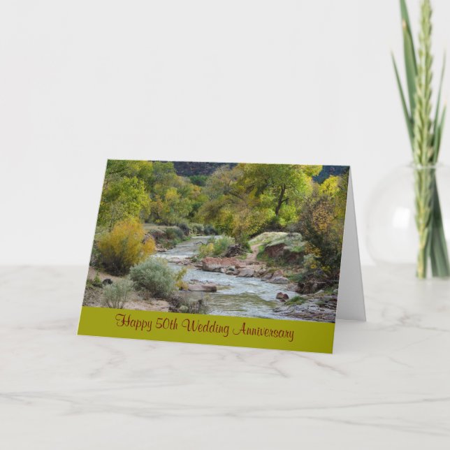 50th Wedding Anniversary Nature Greeting Card (Front)