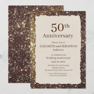 50th Wedding Anniversary Party Invitation