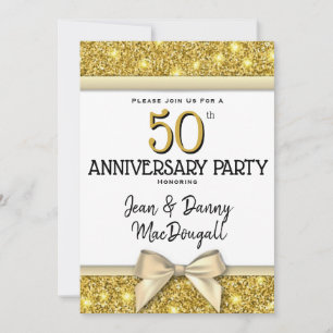 50th Wedding Anniversary Party Invitation