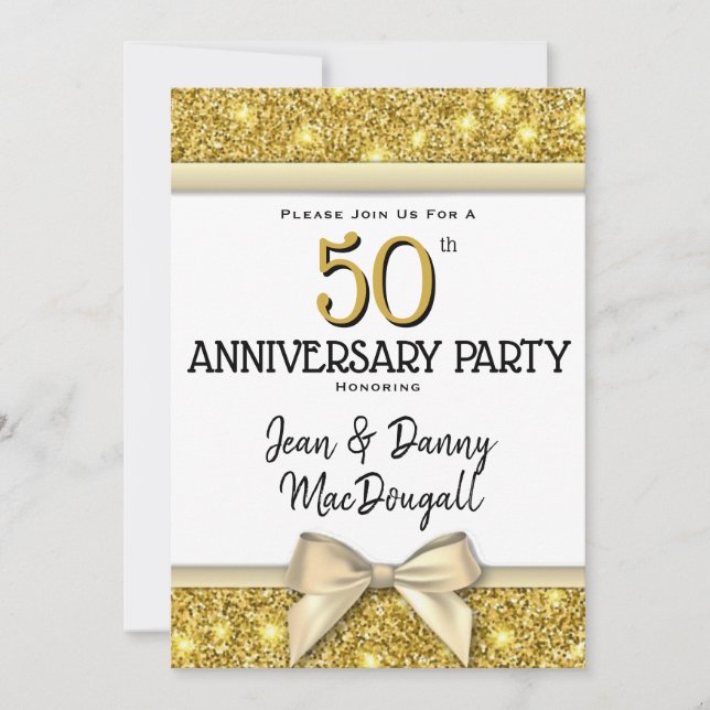 50th Wedding Anniversary Party Invitation (Front)
