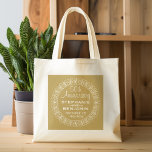 50th Wedding Anniversary Personalised Tote Bag<br><div class="desc">Traditional Gold and White Border - Perfect gift for parents or grandparents. A keepsake that you can customise.</div>