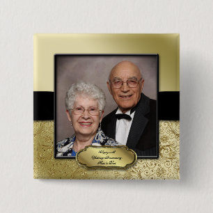 50th Wedding Anniversary Photo Button