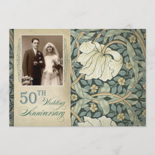 50th wedding anniversary photo invitations