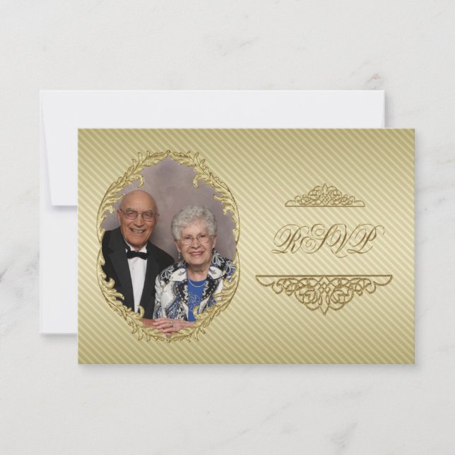 50th Wedding Anniversary Photo RSVP Card (Front)