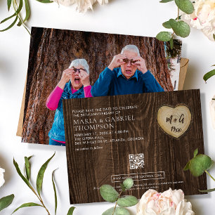 50th Wedding Anniversary Photo Save the Date Announcement Postcard