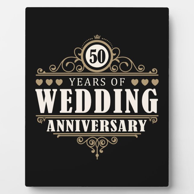 50th Wedding Anniversary Plaque (Front)
