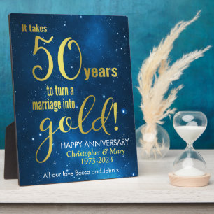 50th Wedding Anniversary Plaque