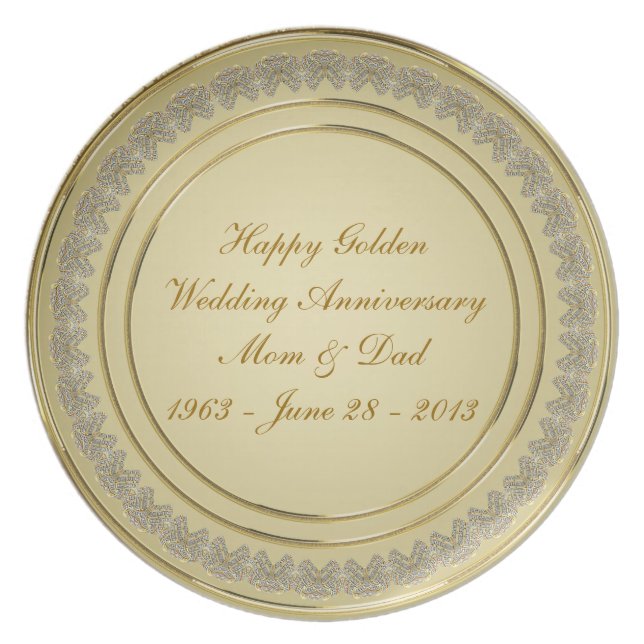 50th Wedding Anniversary Plate (Front)