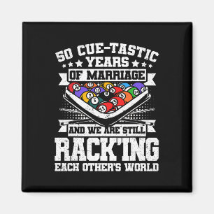 50th Wedding Anniversary Pool Billiards 50 Years M Magnet