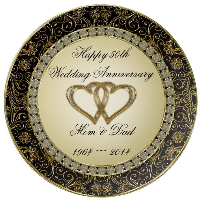 50th Wedding Anniversary Porcelain Plate Zazzle