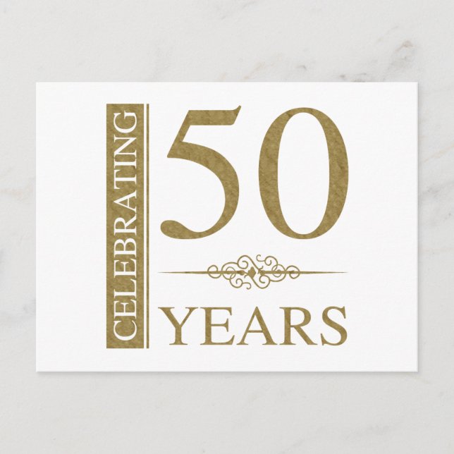 50th Wedding Anniversary Postcard (Front)