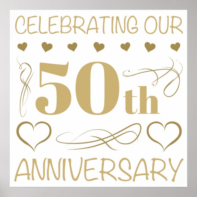 50th Wedding Anniversary Poster (Front)