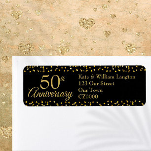 50th Wedding Anniversary Return Address Label