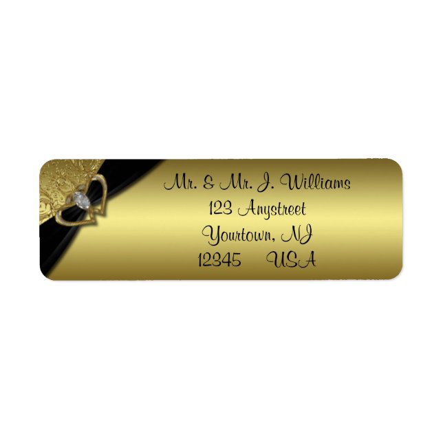 50th Wedding Anniversary Return Address Labels (Front)