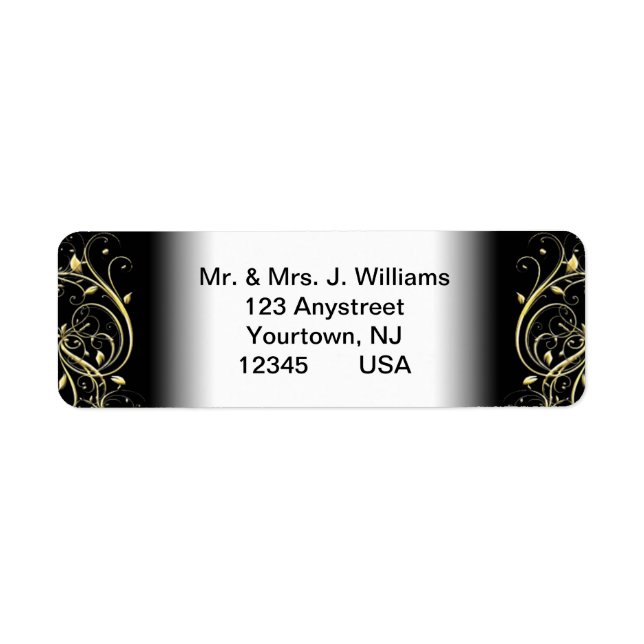 50th Wedding Anniversary Return Address Labels (Front)