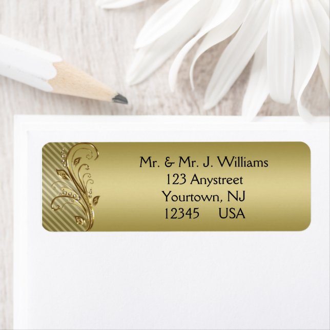 50th Wedding Anniversary Return Address Labels (Insitu)