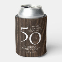 50th Wedding Anniversary Rustic Wood