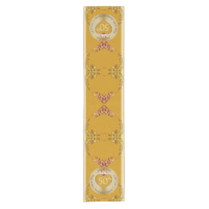 50th Wedding Anniversary  Short Table Runner