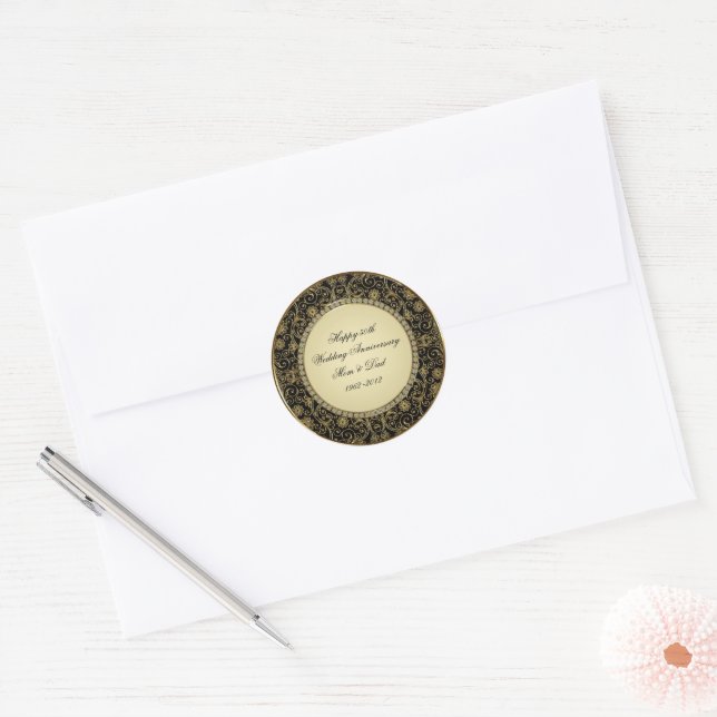 50th Wedding Anniversary Sticker (Envelope)