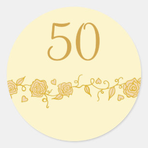 50th Wedding Anniversary Stickers