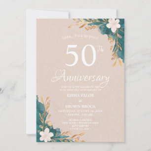 50th Wedding Anniversary Surprise Invitation