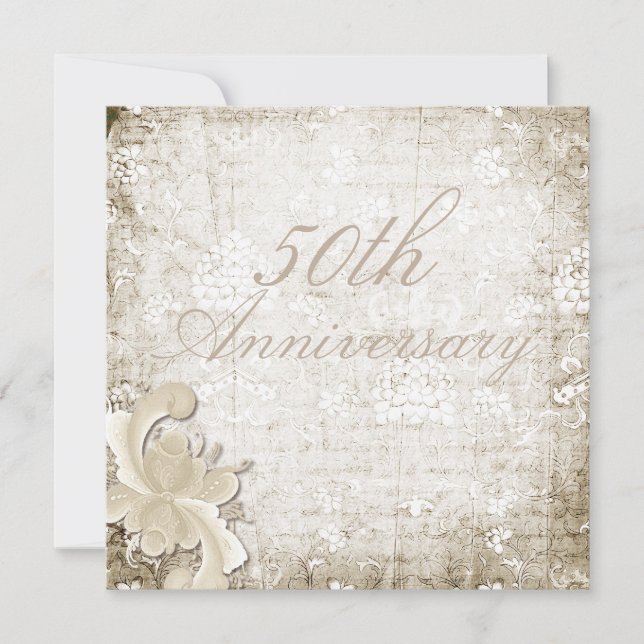 50th Wedding Anniversary Telemark Design Custom Invitation (Front)