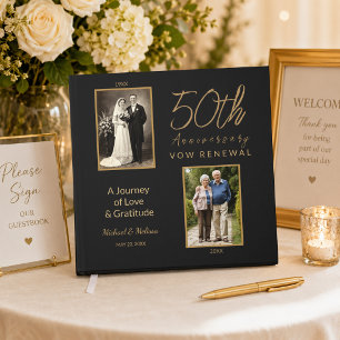 50th Wedding Anniversary Vow Renewal Photo Guest Book