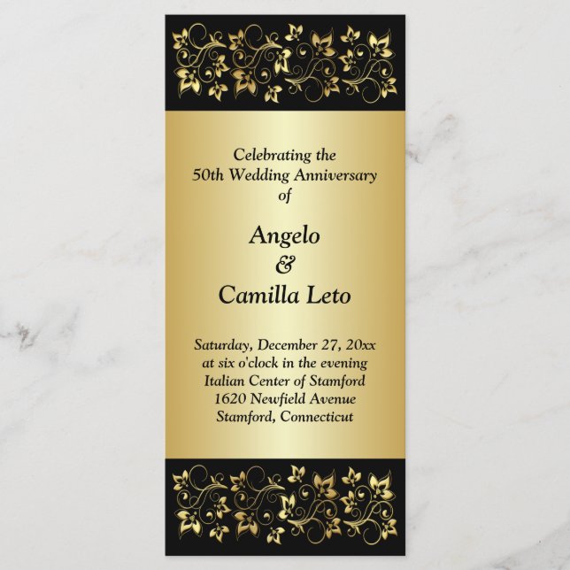 50th Wedding Anniversary Vow Renewal Program (Front)