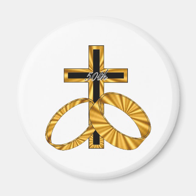 50th wedding anniversary w magnet (Front)