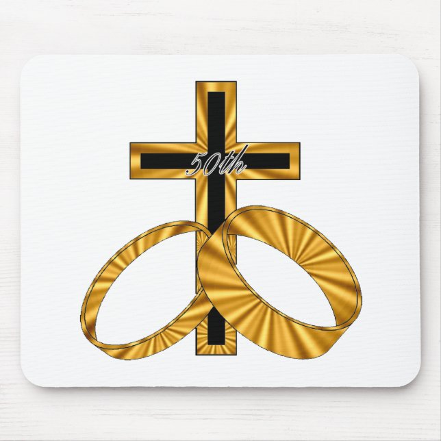 50th wedding anniversary w mouse pad (Front)
